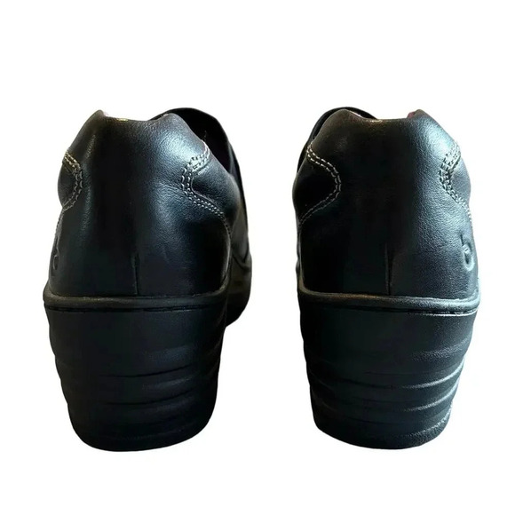 Bionica Grinnell 9M Black‎ Italian Leather Wedge Shoes 4506001 Slip Resistant - Picture 5 of 10